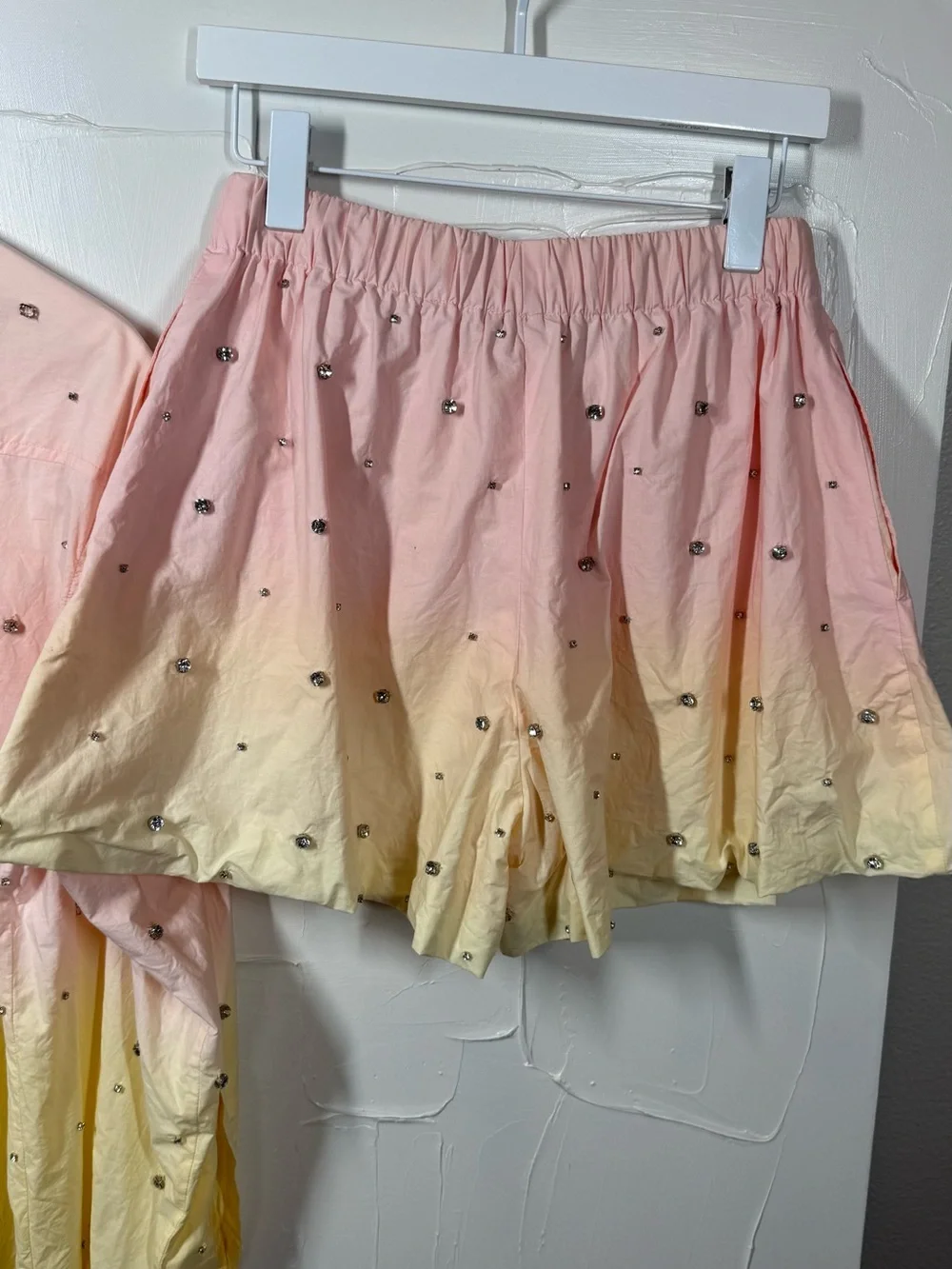 Sandro Crystal Embellished Matching Set
( Button-Up Shirt+ Short) - Picture 9 of 10
